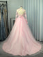 Gown Sleeves Tulle Long Ball Lace Jewel Sweep/Brush Train Dresses