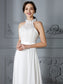 A-Line/Princess Sleeveless Scoop Floor-Length Chiffon Wedding Dresses