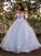 Applique Ball Gown Tulle Off-the-Shoulder Sleeveless Sweep/Brush Train Dresses