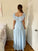A-Line/Princess Beading Chiffon Off-the-Shoulder Floor-Length Sleeveless Dresses