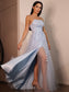 Spaghetti A-Line/Princess Ruffles Lace Straps Sleeveless Floor-Length Dresses