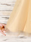 Tea-Length Tulle Sleeveless Sash/Ribbon/Belt Scoop A-Line/Princess Flower Girl Dresses