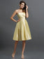 A-Line/Princess Sleeveless Strapless Short Taffeta Bridesmaid Dresses