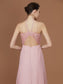 Halter Sleeveless A-Line/Princess Lace Floor-Length Chiffon Bridesmaid Dress