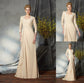 Sleeves A-Line/Princess Long of Mother 3/4 Sweetheart Lace Chiffon the Bride Dresses