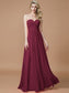 Floor-Length A-Line/Princess Sweetheart Sleeveless Chiffon Bridesmaid Dresses